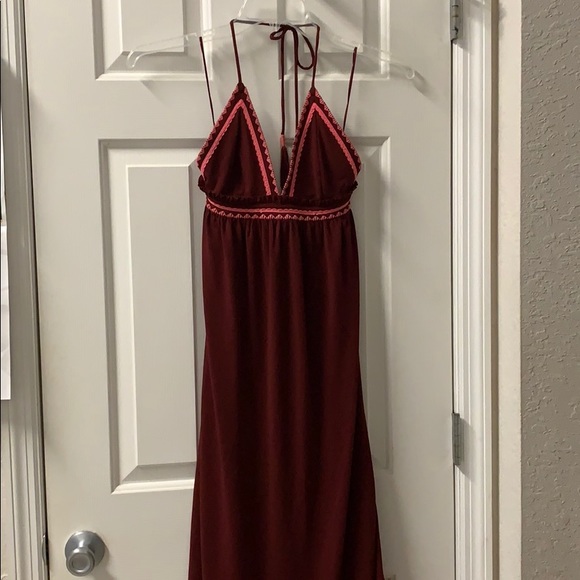 Maroon new express midi bikini top dress - Picture 2 of 7